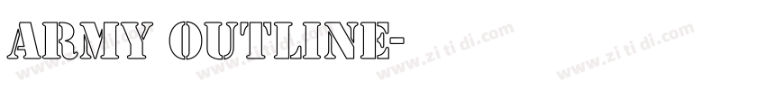 Army Outline字体转换